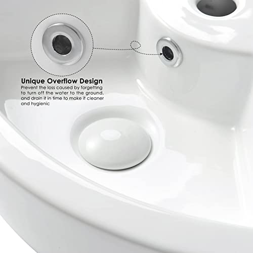 Davivy 18" X 13" Corner Bathroom Sink With Pop Up Drain And Installation Kit,Wall Mount Corner Sink,Ceramic Vessel Sink,Small Corner Sink,White Vessel Sink,Small Vessel Sink For Bathrooms #TOP7