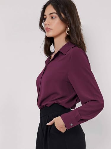 Image of GRECIILOOKS Women's Oversized Fit Rayon Crop Top Shirt | Comfortable Rich Korean Button Down | Workwear Top for Office & Casual Outfit