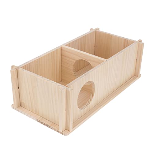 CIYODO Creative Wooden Hamster House Durable Pet Shelter for Hamsters Pets Hideout for Chewing Crawling Natural Design for Healthy Playtime
