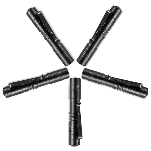 5PCS LED Pen Flashlight, Mini Pen Lights with Clip, Pocket Pen Flashlight Torch for Nurses, Small LED Handheld Slim Flashlights for Emergency, Overhaul, Outdoor Camping