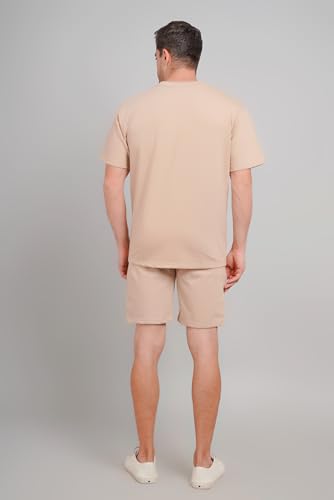 Image of Men's Cord Set T-Shirt and Shorts | Casual Matching Outfits for Men | Comfortable Summer Activewear, Gym, Sports & Lounge Wear | Night Wear Suit for Men