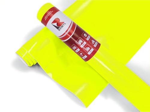 3M 1080 Series VCW17076 Satin Neon Fluorescent Yellow - 5ft x 1ft - Dual Cast Car Wrap Vinyl Film - Controltac Air Release Adhesives - Sheet Roll for Vehicles, Rims and Signs