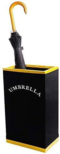 Porte-parapluie jaune avec bac de rangement pour entrée de bureau