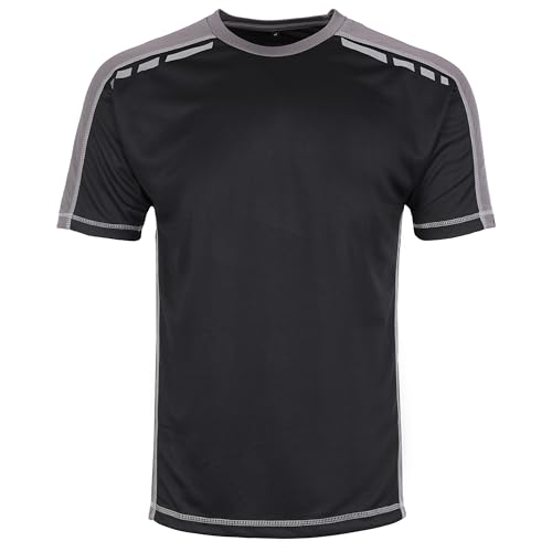 TuffStuff - Camiseta Elite - Camiseta para hombre - 170 g/m² - Ligera y transpirable - Ropa de trabajo para hombre - Camisetas lisas para hombre - Camisetas de trabajo, Negro, M