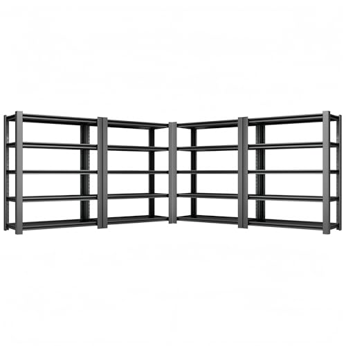 Image of 3500 LBS Heavy Duty Garage Shelving, 48 inch W x 20 inch D x 72 inch H Metal Storage Shelves, Adjustable Boltless Steel Storage Rack for Garage, Basement, Warehouse, Pantry 4PACK