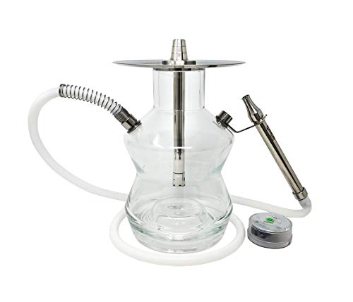 Oduman N3 Best Glass Hookah with Travel Bag and Tornado Hookah Tips (Medium)