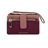 Conte Massimo Portafoglio Donna in PU Martellato Con Laccetto da Polso Removibile, Bicolor...