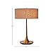 Amazon Brand - Rivet Mid-Century Modern Curved Table Desk Lamp With LED Light Bulb, Brass/Walnut, 14.3 x 21.7 Inches