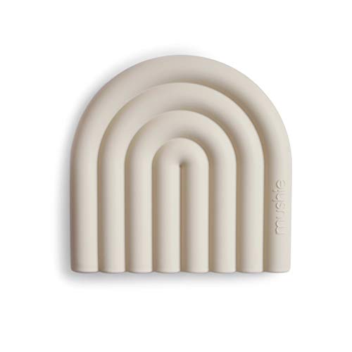 Image of mushie Silicone Baby Teether Toy | Rainbow (Shifting Sand)
