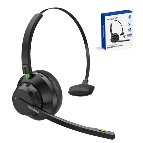AUSDOM Trucker Bluetooth Headset Microphone: A2301 Wireless
