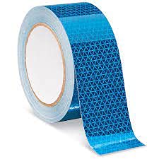Image of MINSALES� Reflective Radium Waterproof Warning Tape For road safety purpose Night Safety Sticker High Intensity Conspicuity BLUE 2 Inch x 50 Meter (Blue)