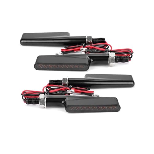 Feux arrière clignotants moto à 9 LED 8mm forme flèche