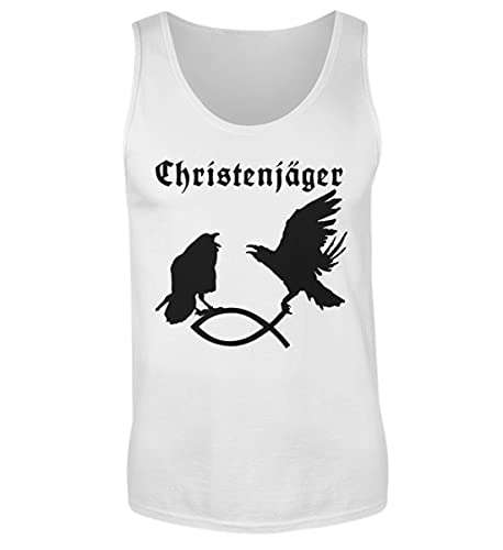 Débardeur homme blanc en taille S Generisch Christenjäger pour un style classique