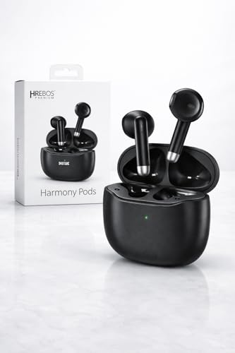 Fone de Ouvido Sem Fio Bluetooth TWS In Ear Com Microfone, Estojo Carregador USB-C, Longa Duração, Som Estéreo, Conexão Estável Para Trabalho, Chamadas, Música