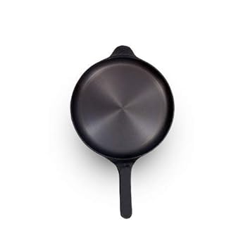 Bharath Agencies Cast Iron Omelette Pan - 10 Inch - 2Kgs, Black