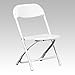 Kids Size Poly Plastic Chairs | White | Heavy Duty 220 lbs. Capacity | Lightweight, Stackable, Folding | for Classroom, Event, Banquet, and Wedding | 8 Pack