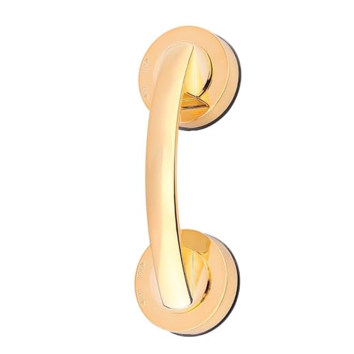 Riazdiw 吸盤 手すり ドアハンドル 強力 介護 補助ハンドル 浴室/引き戸/バスルーム 窓 ガラスドア 高齢者 滑り止め 吸着 分解簡単 (ゴールデン)