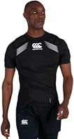 Canterbury Pro Protection Rugby-Weste für Erwachsene, Uni, schützt Brust und Schultern, atmungsaktiv, leichte und Flexible Schutzweste, Schwarz/Weiß/Silber, XL