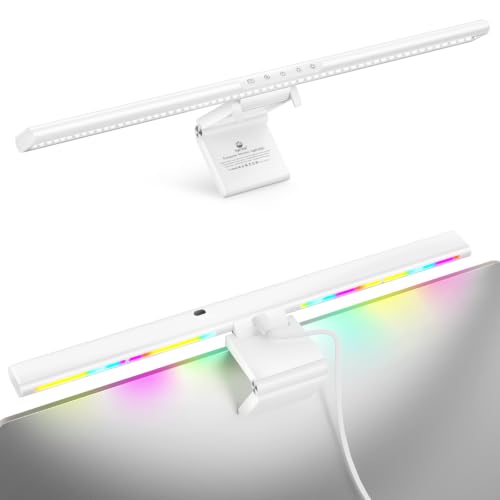 Image of Syrinx Monitor Light Bar for Home Office & Gaming, Eye-Caring Computer Monitor Lamp, No Glare Screen Light, CRI95+, Stepless Brightness & Color Temp Adjustment, USB Powered, for Flat & Curved Monitors