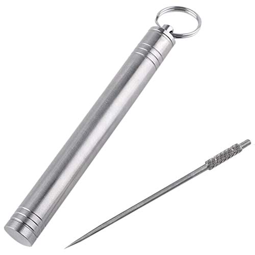 LANGBEEYAR Hot Waterproof Titanium Alloy Toothpick Holder Toothpick Storage Bucket Fruit Pick Camping Equipment Outdoor Portable Tool