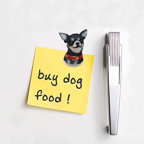 Chihuahua Black, Lifelike Cute Dog Magnets, Hand Craft High Emulation Realistic Collectible Resin Magnets For Refrigerator Decor Dog Lovers Gifts #TOP6