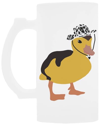 Udaytee Duck Cowboy Glass Beer Mug With Handle