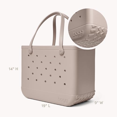BOGG BAG Original Large Tote – 19” x 14” x 9” – Durable, Washable, Tip-proof – Beach, Pool, Boat, Work, Sports (Mushroom) - 2