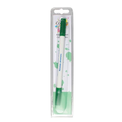 COLOUR SPLASH Edible Food Colouring Pen, Dual Tip Icing Pens, Food-Safe Paint Markers for Writing Messages & Drawing on Cakes & Cupcakes, Colourful & Easy to Use - Green 2ml