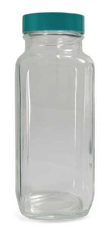 Bottle French Sq w/Cap 240 ml, PK24
