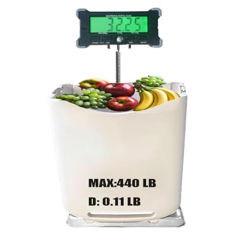 Spritool Portable Stainless Steel Platform 440 LB (200 KG)* 0.11LB(50g) Small Pets Shipping Counting Platform Postage Luggage Scale with Both The Plug and Battery Cover