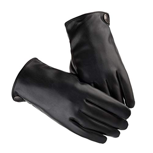 1 par de luvas de couro PU para o inverno, luvas de proteção contra o frio, luvas para o inverno, lu