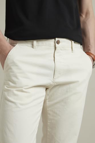 Image of Louis Philippe Men's Slim Fit Premium Cotton Soft Handfeel Solid Chinos