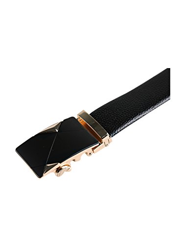 uxcell Men Leather Ratchet Dress Belt with Automatic Sliding Buckle Wide 1 1/2 Inches2