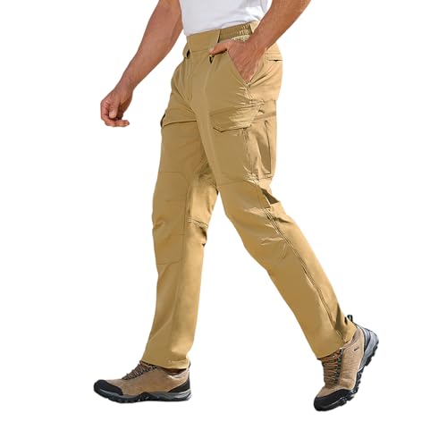 Pantalón Deportivo Hombre Pantalones Senderismo Pantalones Chinos Tallas Grandes Tácticos Running Cargo Pants Pantalon de Trabajo Elasticos Ropa Laboral Hombre Caqui L