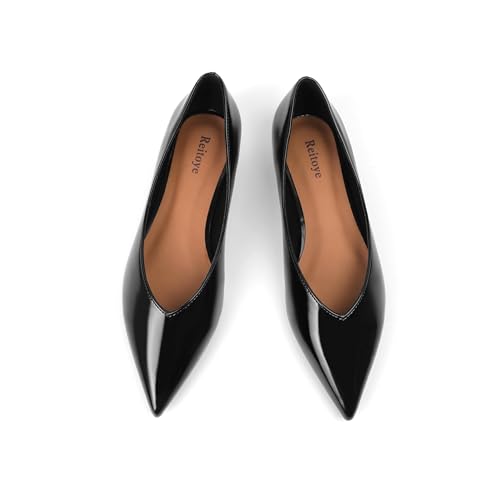 Image of Reitoye Flats for Womens Closed Pointed Toe Ballet Flat Comfortable Dressy Work Slip On Casual Shoes Womens Flats