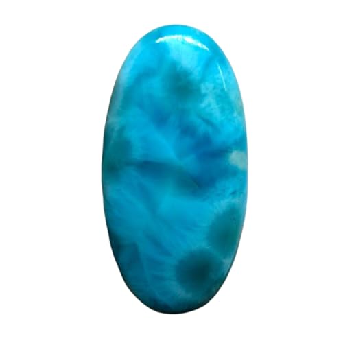 Larimar ovale naturel 39x20mm cabochon en vrac pour création de bijoux DIY