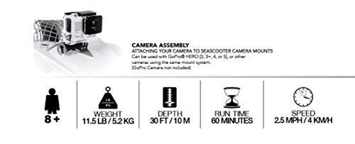 Yamaha Explorer Seascooter With Camera Mount Recreational Series Underwater Scooter , White / Blue #TOP5