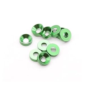 Sbtrkt Zielone Podkładki Wklęsłe Aluminiowe M2-M5 1PCS