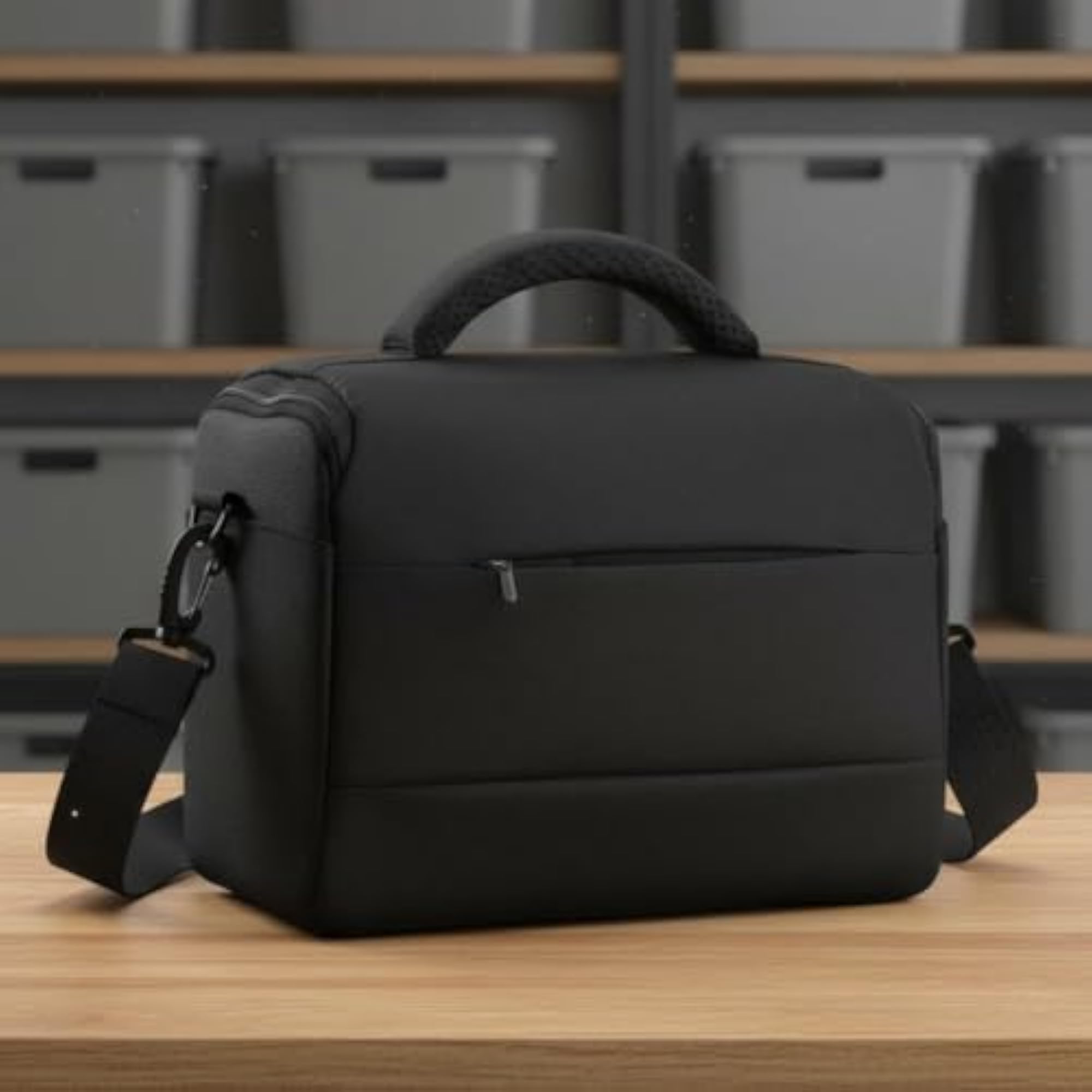 Lined Camera Shoulder Bag with Front Pocket, Padded