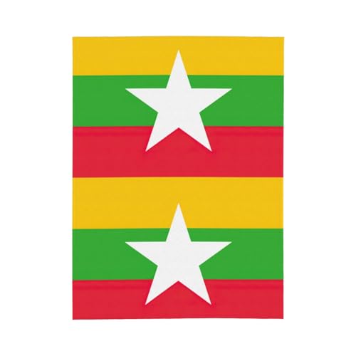 Couverture flanelle drapeau Myanmar douce pour canapé - 3