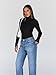 Trendy Queen Women's Turtleneck Long Sleeve Shirts Fall Fashion BasicThermal Underwear Tops Winter Clothes 2025 Black M