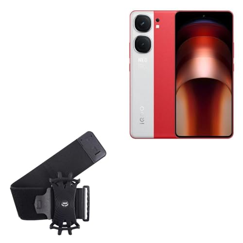 BoxWave Holster Compatible with vivo iQOO Neo9 - ActiveStretch Sport Armband, Adjustable Armband for Workout and Running - Jet Black