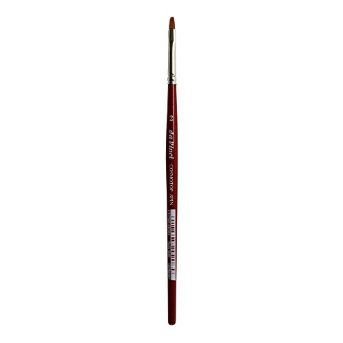 da Vinci Watercolor Series 5880 CosmoTop Spin Paint Brush, Flat Synthetic with Red Handle, Size 2 (5880-02)