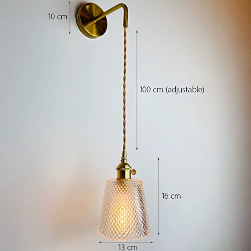 Lámpara de pared moderna de vidrio con luz LED ajustable para dormitorio y decoración del hogar 3