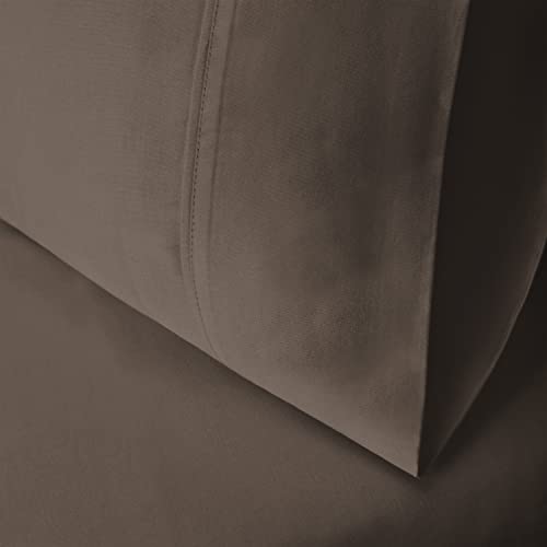 Superior Egyptian Cotton 400 Thread Count Pillowcases, Set of 2 Pillow Cases, Modern, Solid Classic Pillow Case Cover, Ultra-Soft Comfort Basics, Bedding Essentials, Bed Accents, Standard Size, Grey