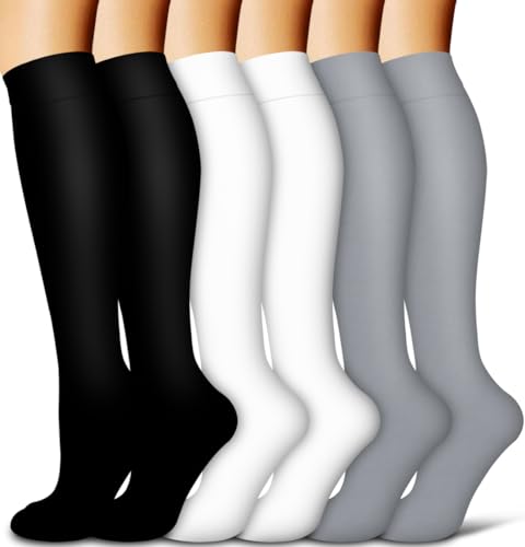 Image of COOLOVER Copper Compression Socks for Women and Men(6 Pairs)-Best Support for Running, Athletic, Travel