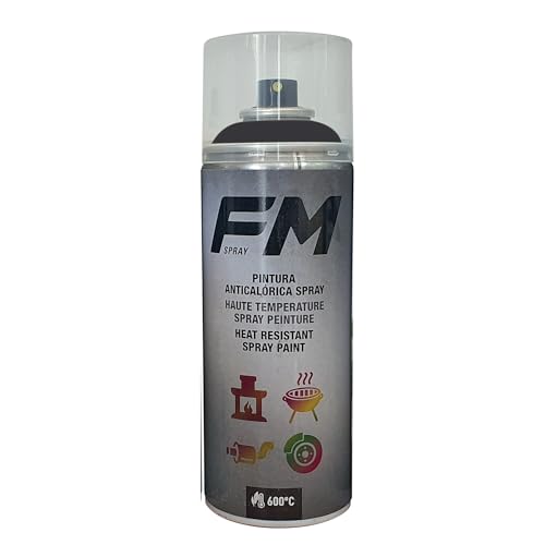 FM Spray Pintura ANTICALÓRICA Negra 600º Satinada, 400ML