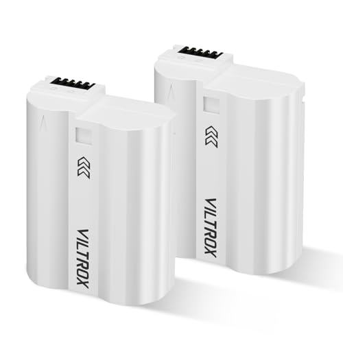 VILTROX EN EL15C 2 Pack Batería Cámara Batería Recargable 2400mAh USB C para Nikon D500 D600 D610 D750 D780 D800 D800E D810 D810A D850 D7000 Z8 D7100 D7200 D7500 Z5 Z6 Z7 Z6II Z7II Zf