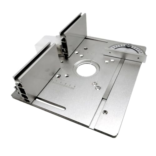 Eujgoov Placa de Inserción de Mesa Enrutadora de Aluminio con Escala Precisa para Banco de Carpintería y Máquina Cortadora