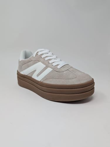 Women's Low Top Chunky Platform Sole Lace Up Sneakers2